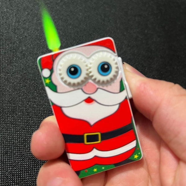 Santa Claus Lighter Inflatable Windproof Green Fire