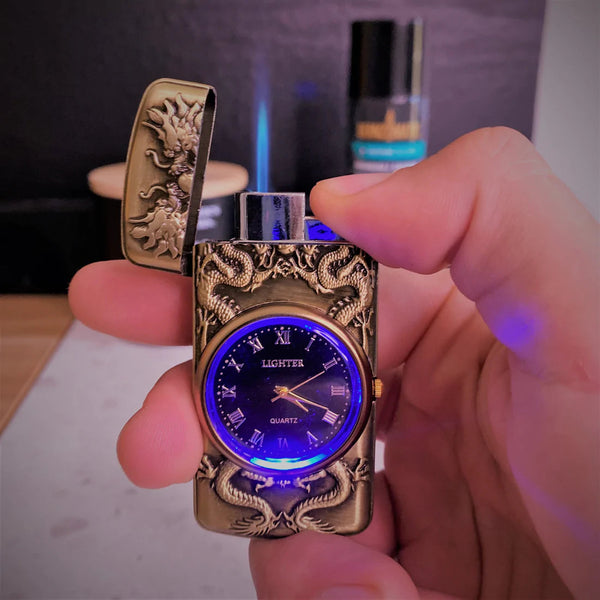 FS Embossed Watch Jet Lighter