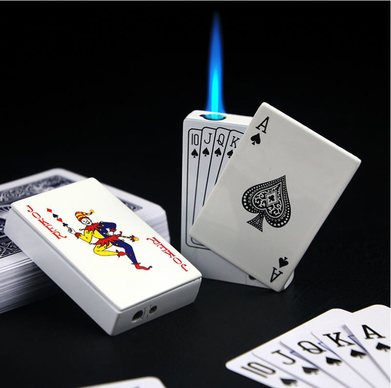 FS Blue Flame Folding Face Card Lighter